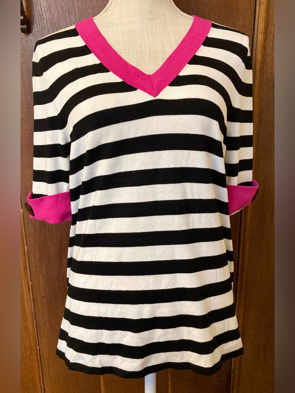 Bentley a. Knit Pullover Blouse, sz L